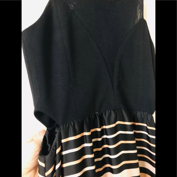 Like Mynded Dress size M Colourful Summer Mesh Maxi Boho Asymmetric Hem striped - Picture 13 of 13